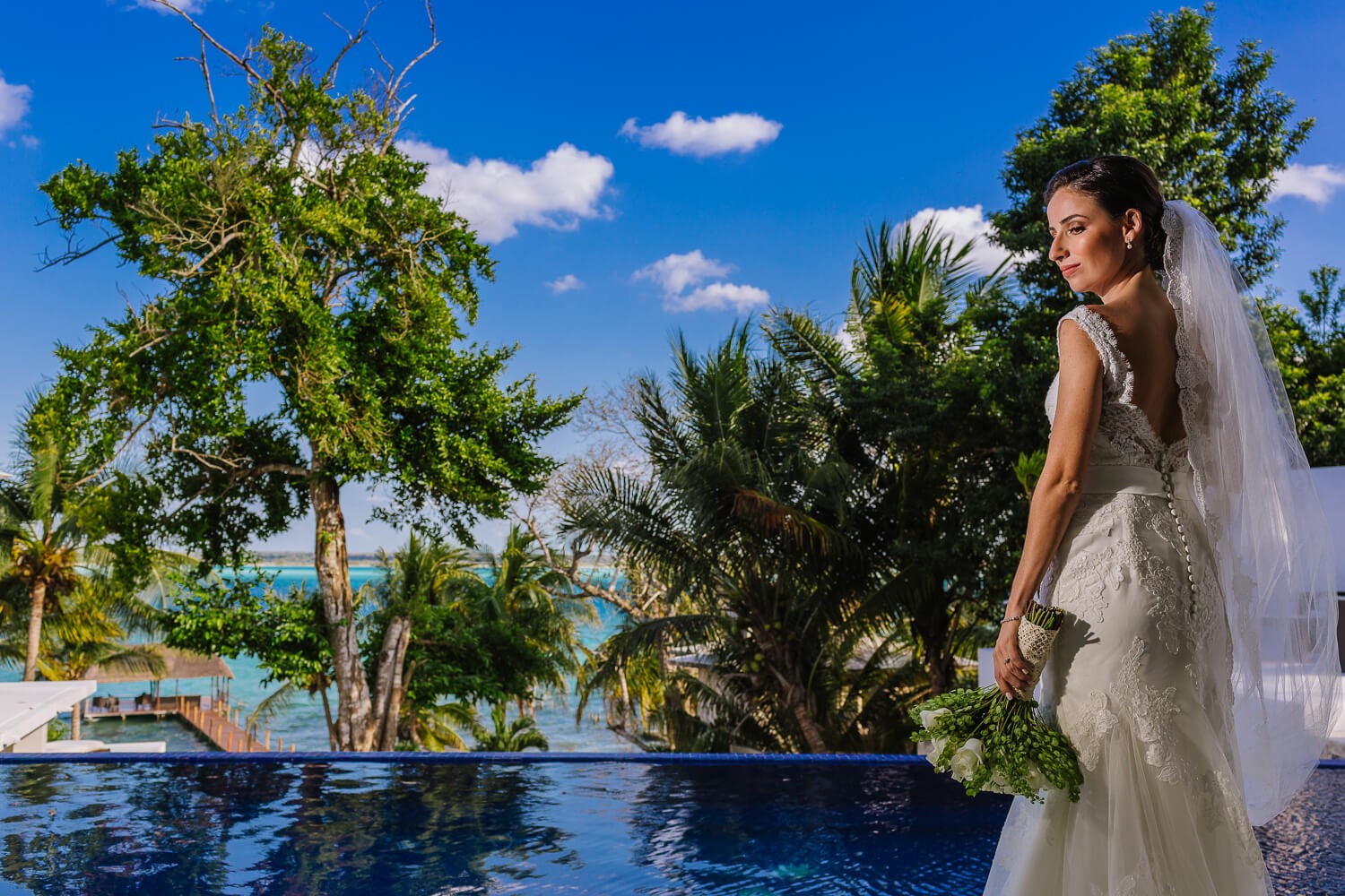 Wedding photos at Bacalar.