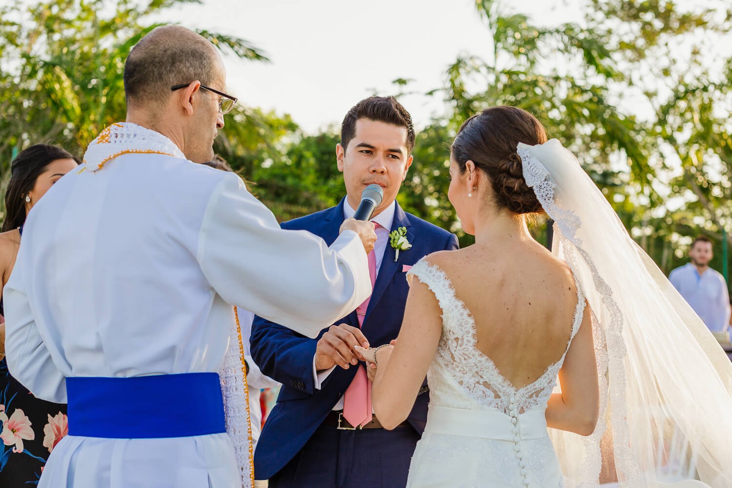 Bride getting ready at Bacalar.