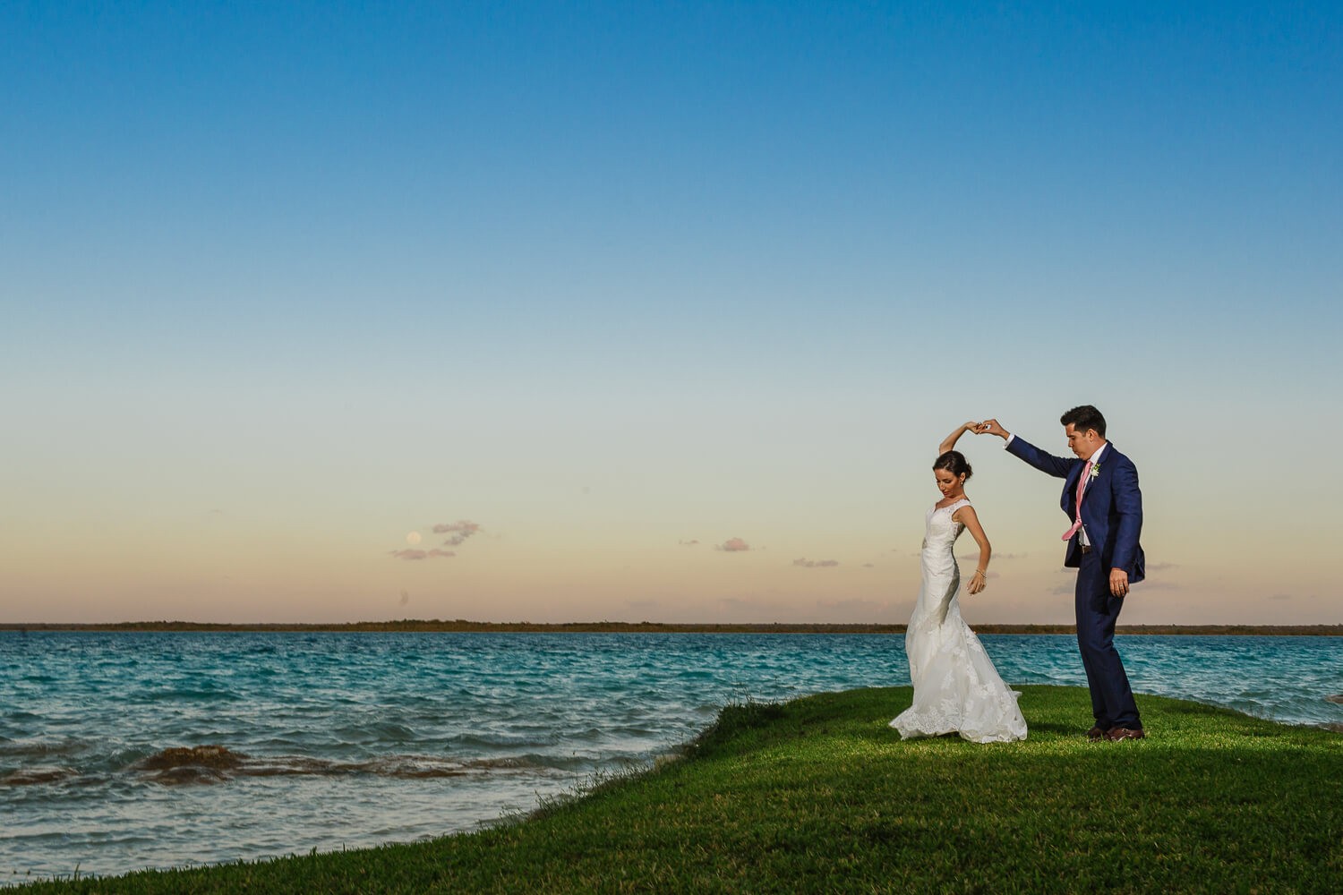Bridal portrait at Bacalar.
