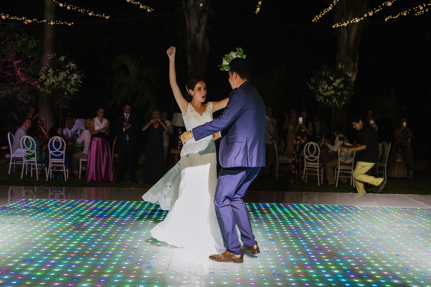 Wedding reception at Bacalar.