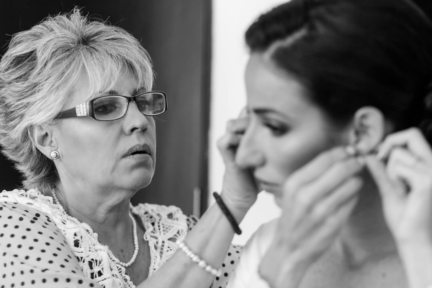 Bride getting ready at Bacalar.