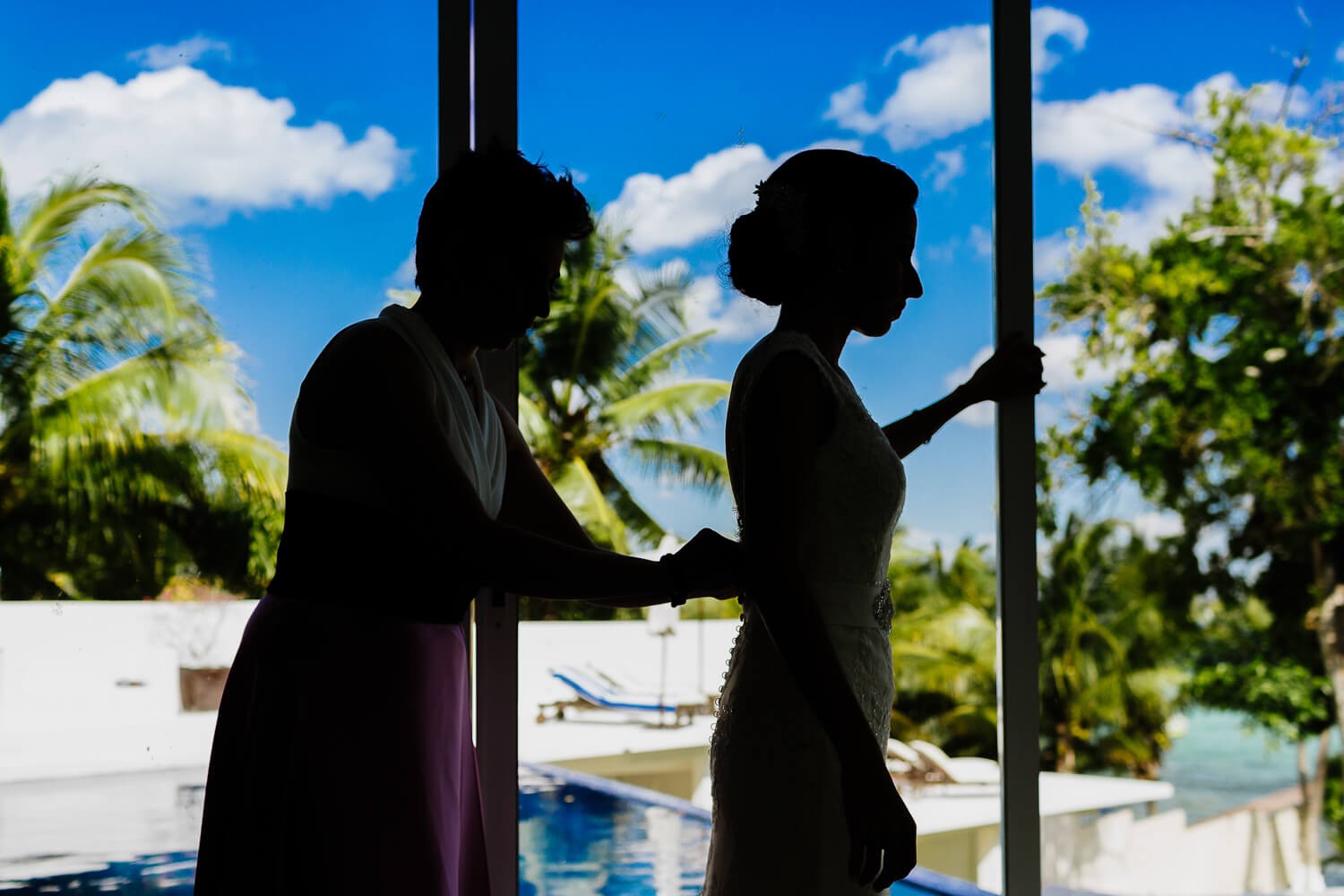 Wedding reception at Bacalar.