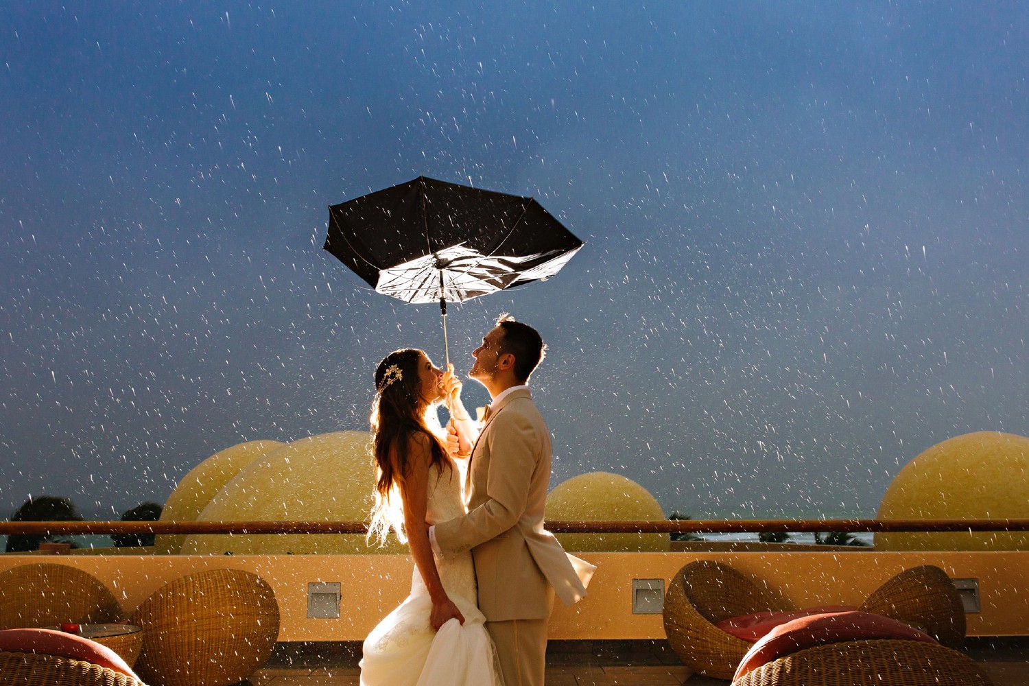 Bride and groom at Barcelo Maya Bride and groom at Barcelo Maya.