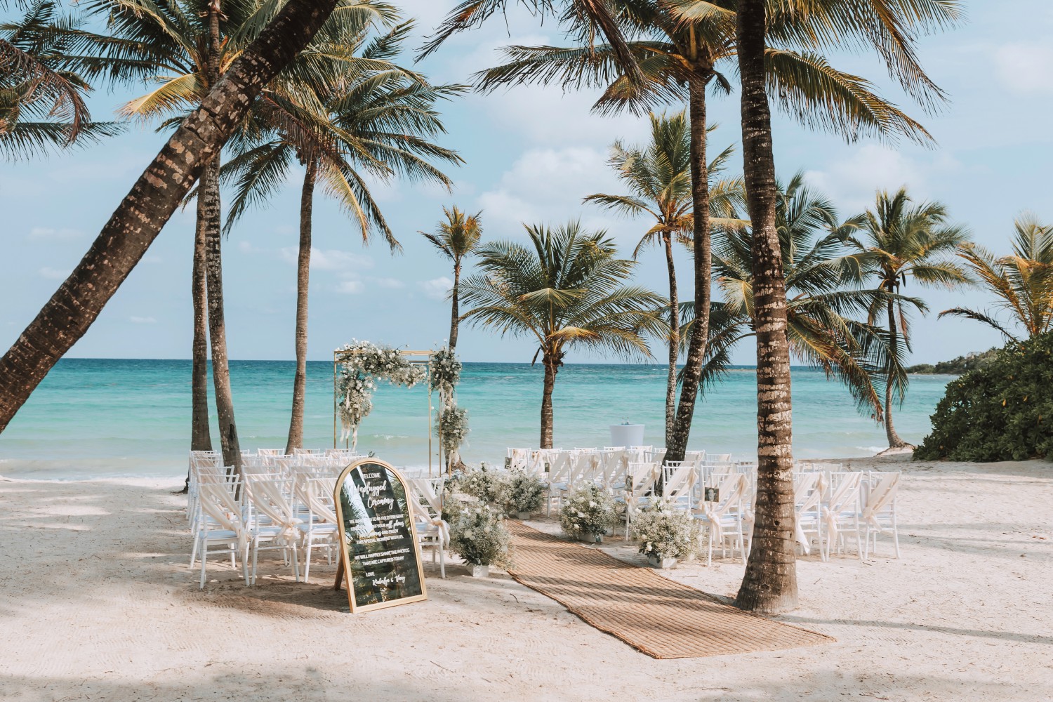 Destination wedding at Barcelo Riviera Maya.
