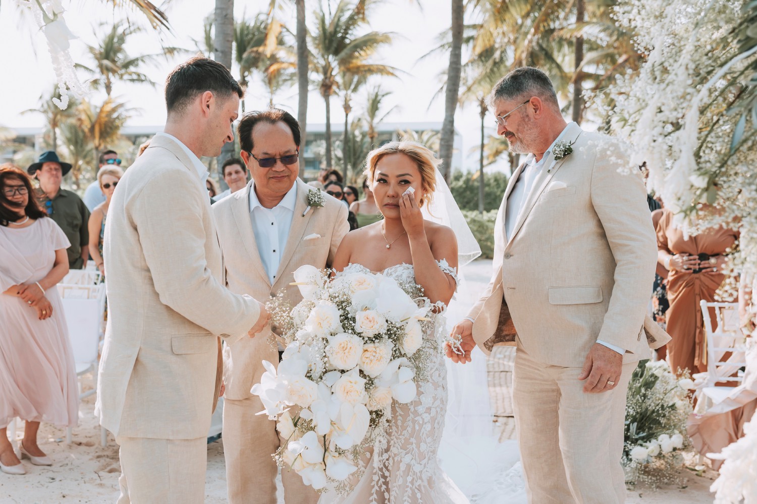Wedding photos at Barcelo Riviera Maya.