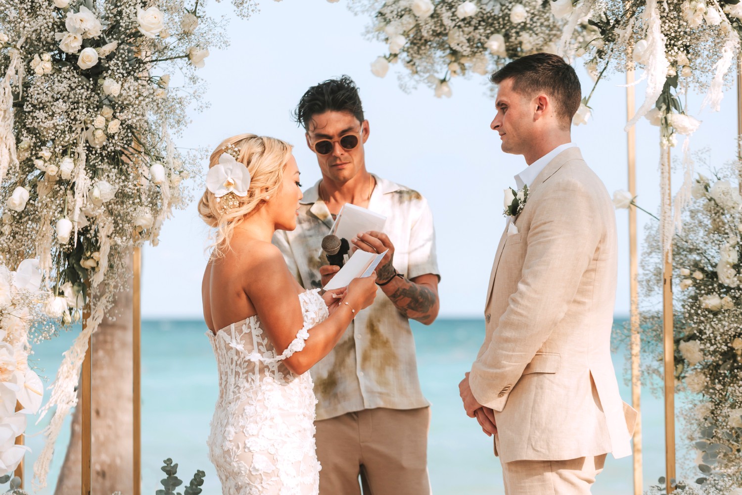 Bridal portrait at Barcelo Riviera Maya.