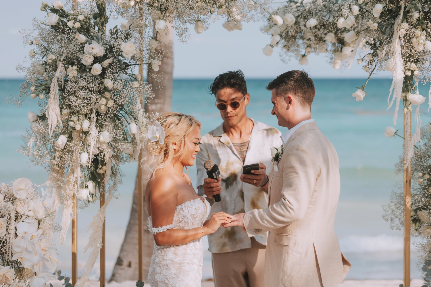Wedding ceremony at Barcelo Riviera Maya.