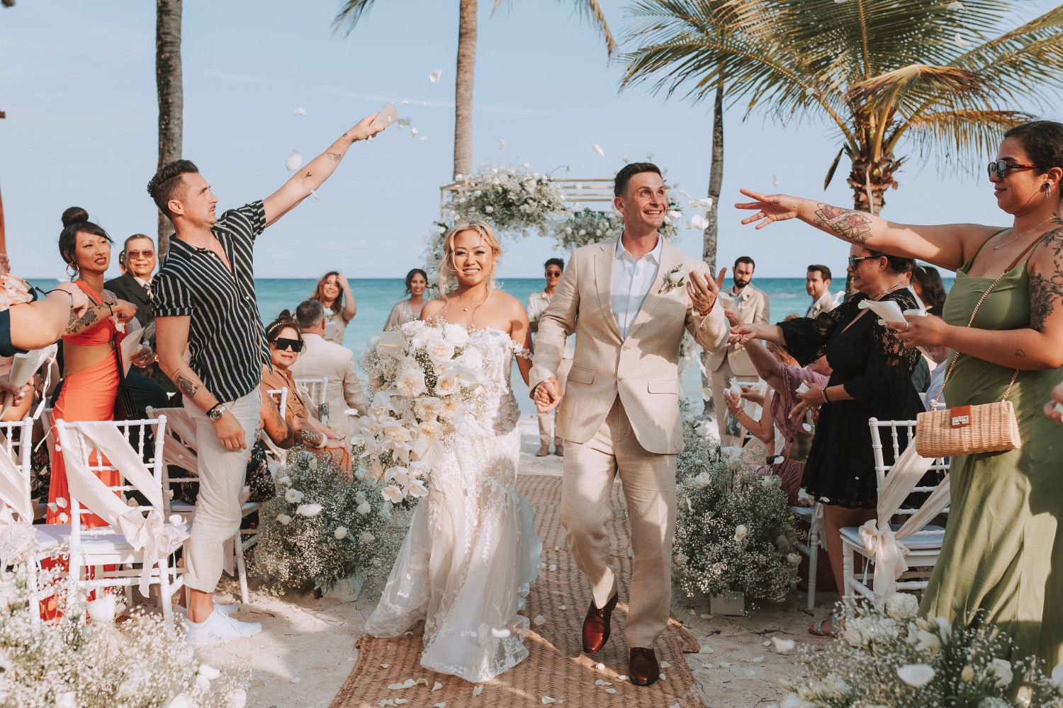 Bridal portrait at Barcelo Riviera Maya.