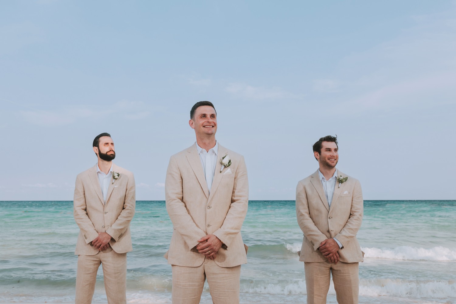 Bride and groom at Barcelo Riviera Maya.