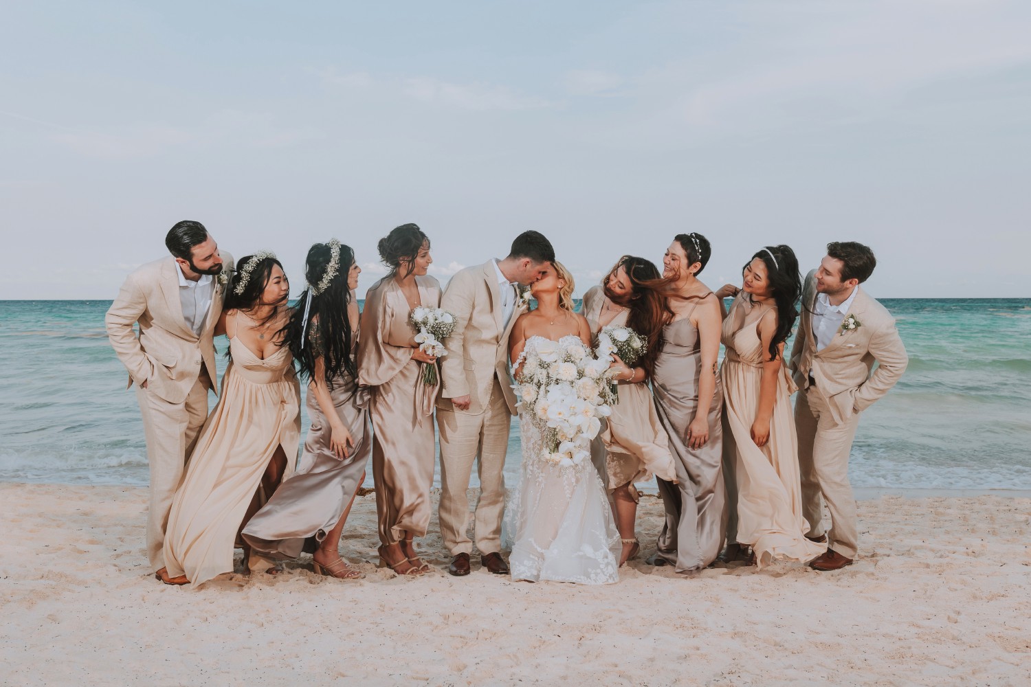 Destination wedding at Barcelo Riviera Maya.