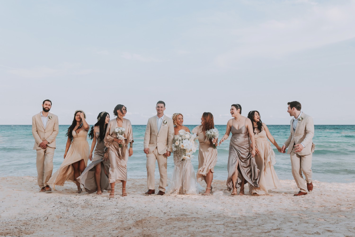 Bride getting ready at Barcelo Riviera Maya.