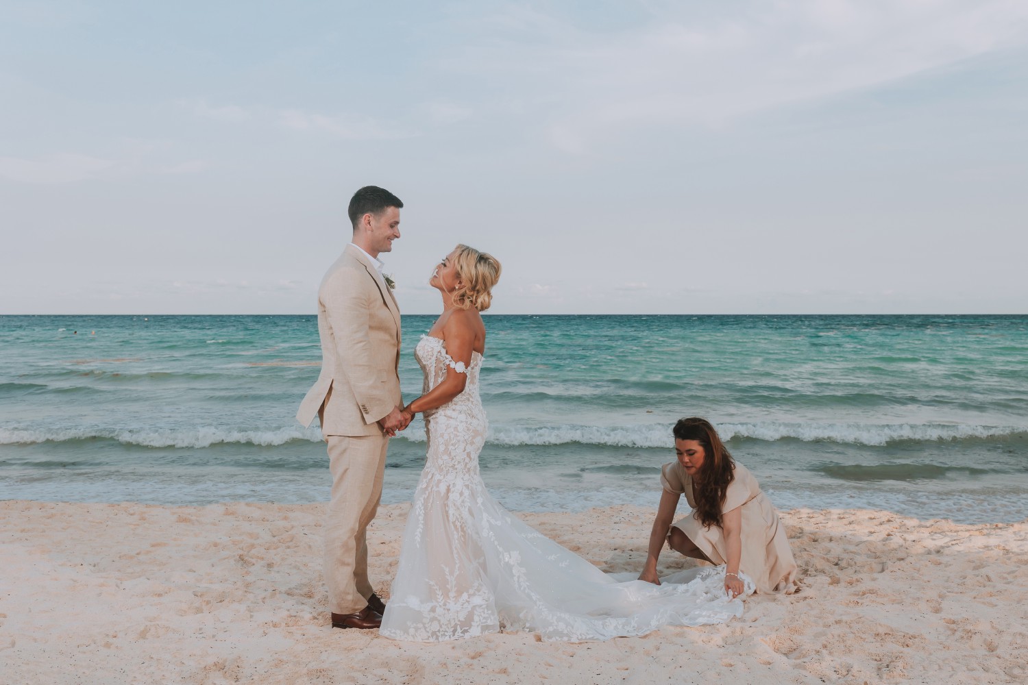 Wedding photos at Barcelo Riviera Maya.