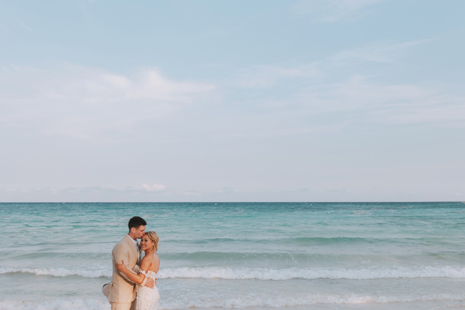 Bride getting ready at Barcelo Riviera Maya.
