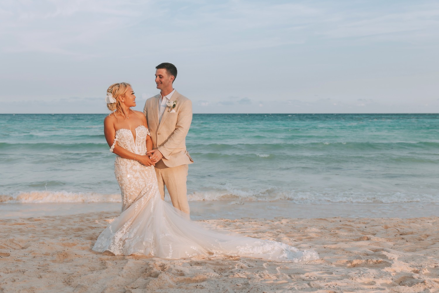 Wedding photos at Barcelo Riviera Maya.