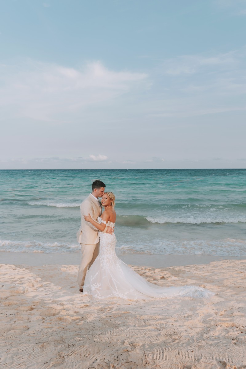 Bride getting ready at Barcelo Riviera Maya.