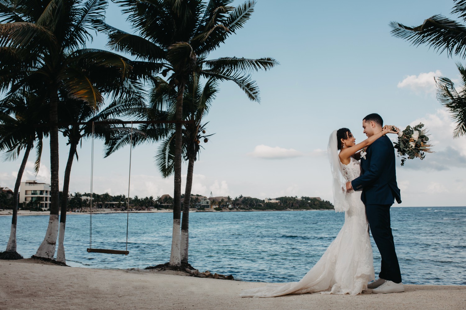 Bride getting ready at Blue Venado.
