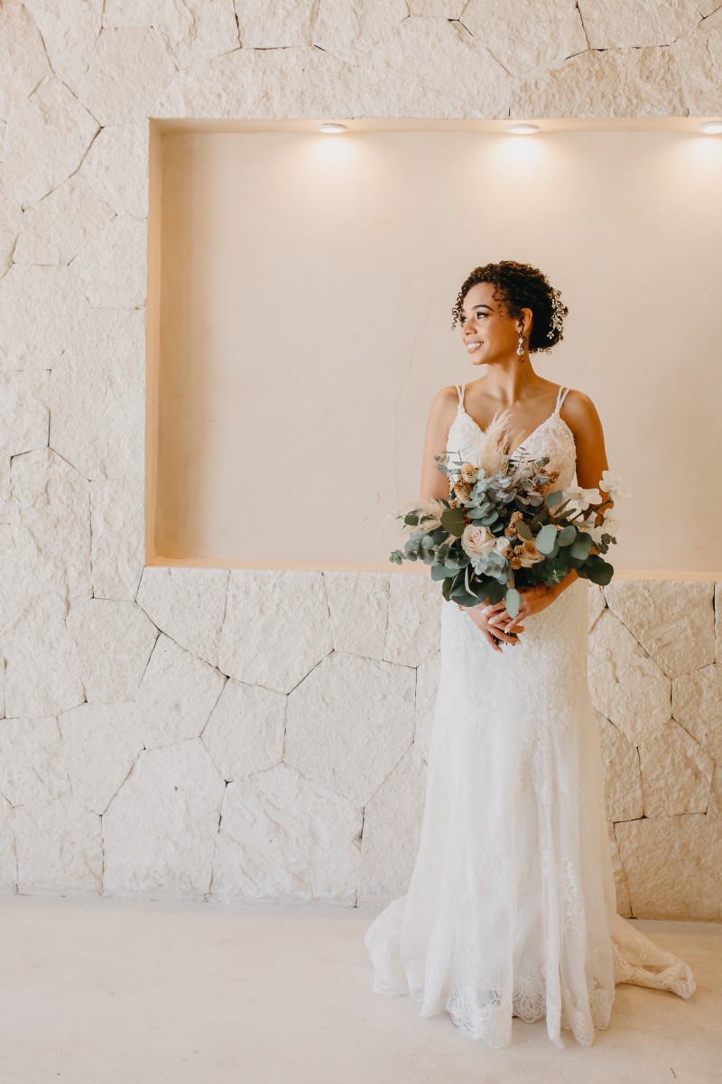 Newlywed couple at Blue Venado.
