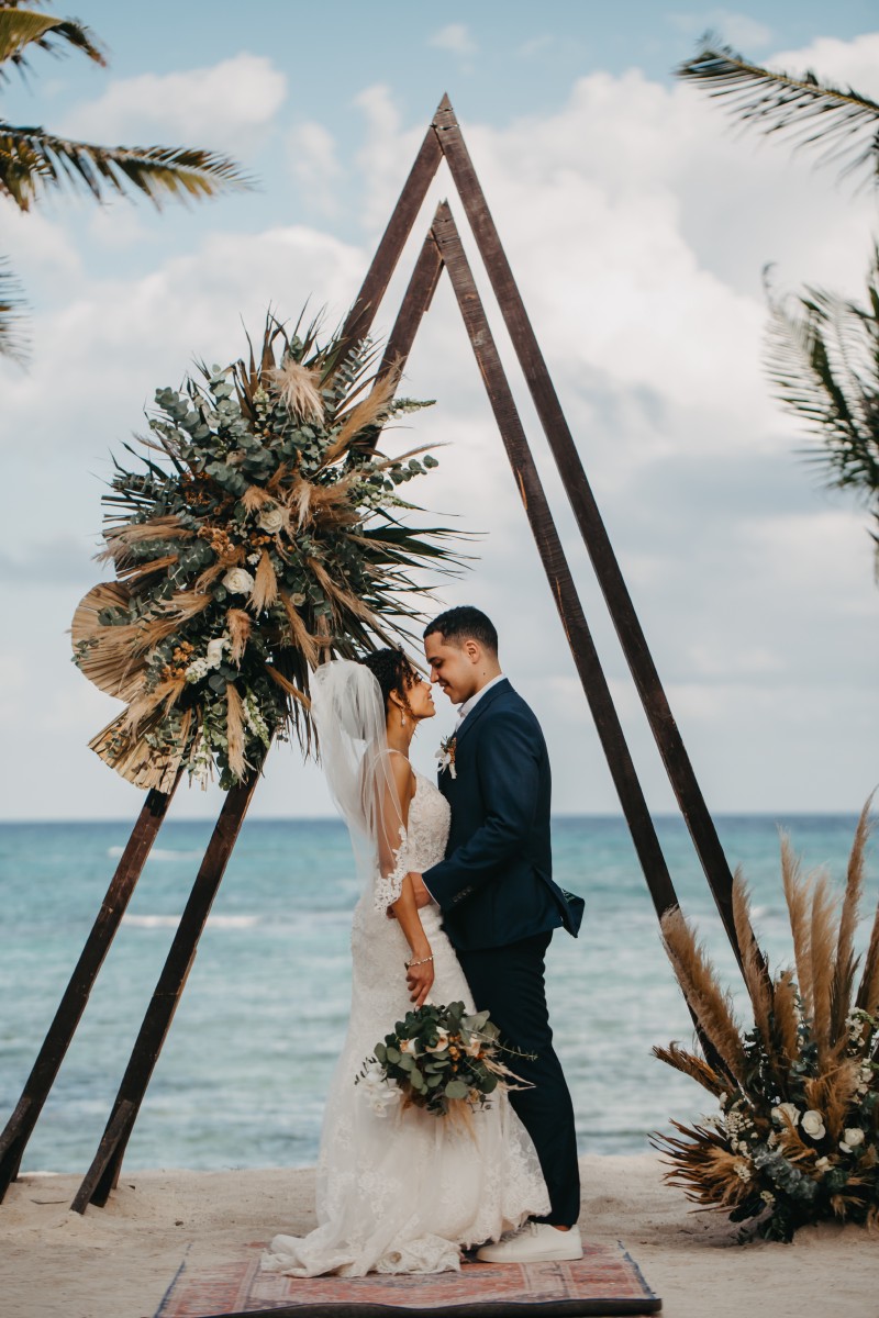 Bride and Groom at Blue Venado.