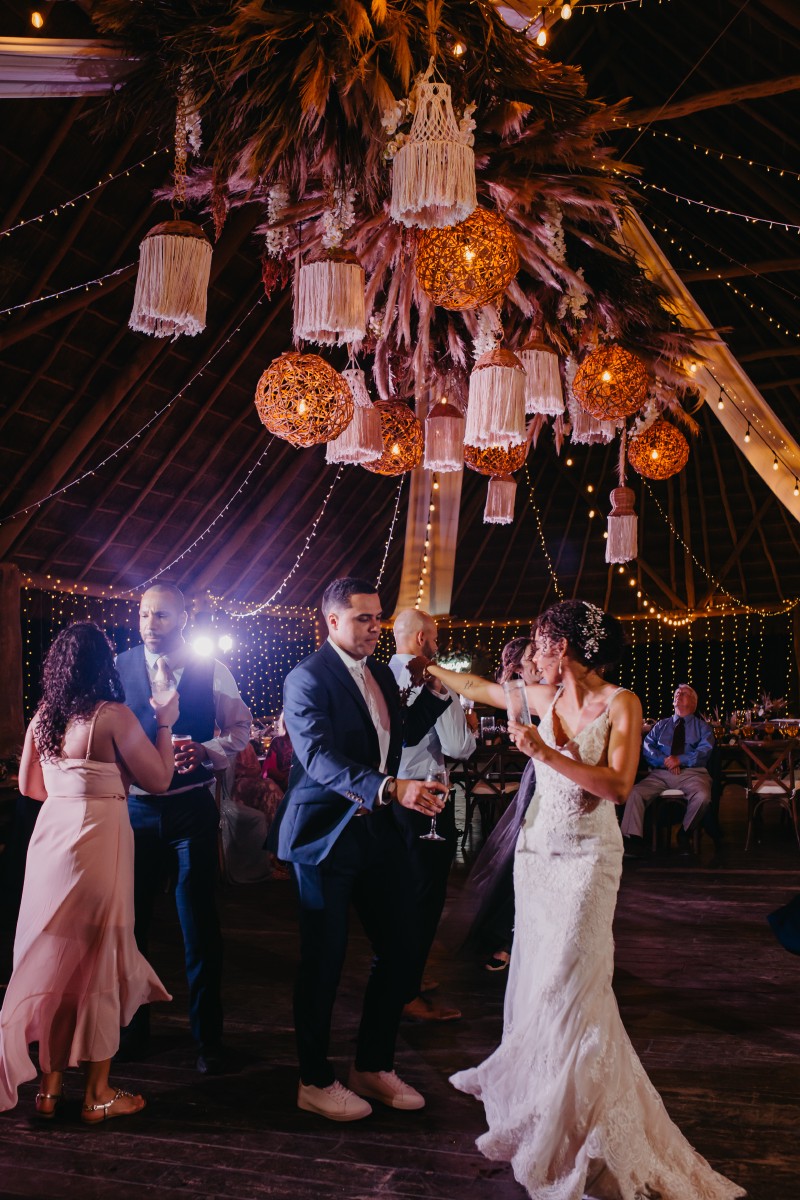 Newlywed couple at Blue Venado.