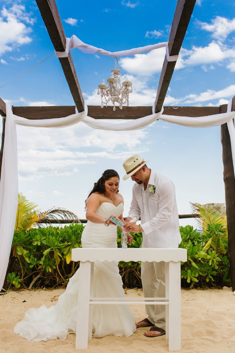 Bride and Groom at Cancun.