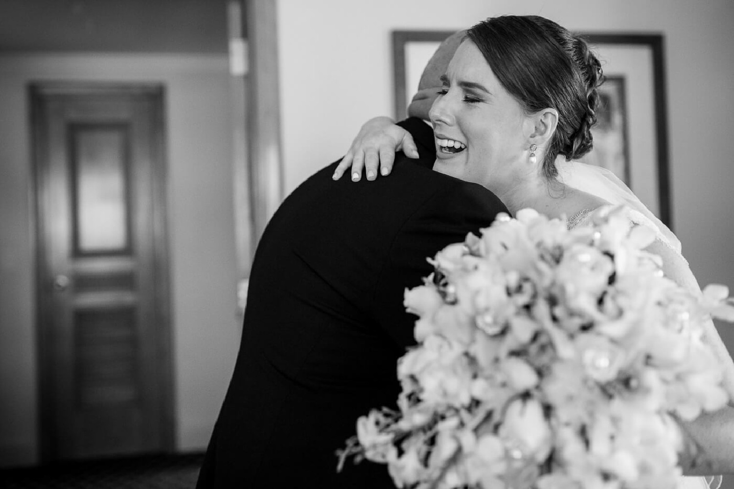 Bride getting ready at JW Marriott.