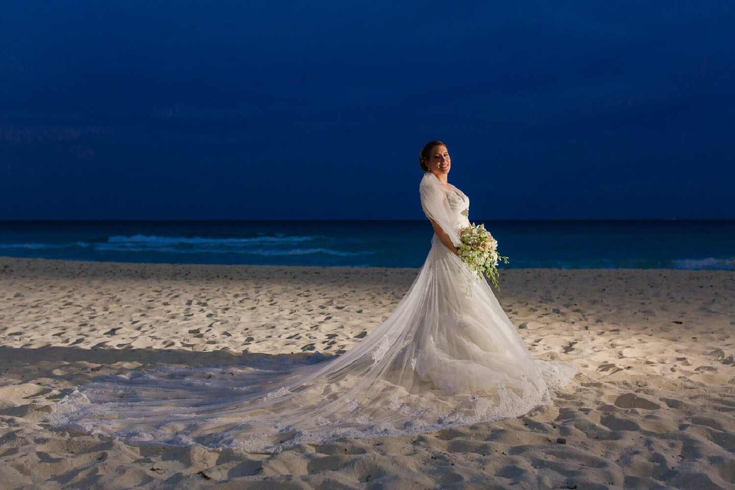 Bride getting ready at JW Marriott.