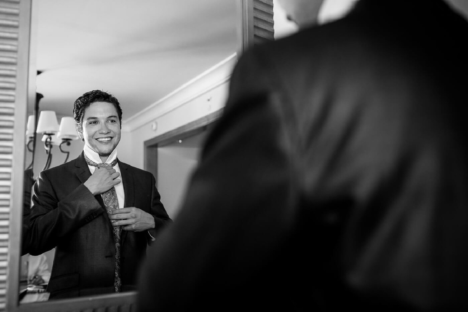 Bride getting ready at JW Marriott.