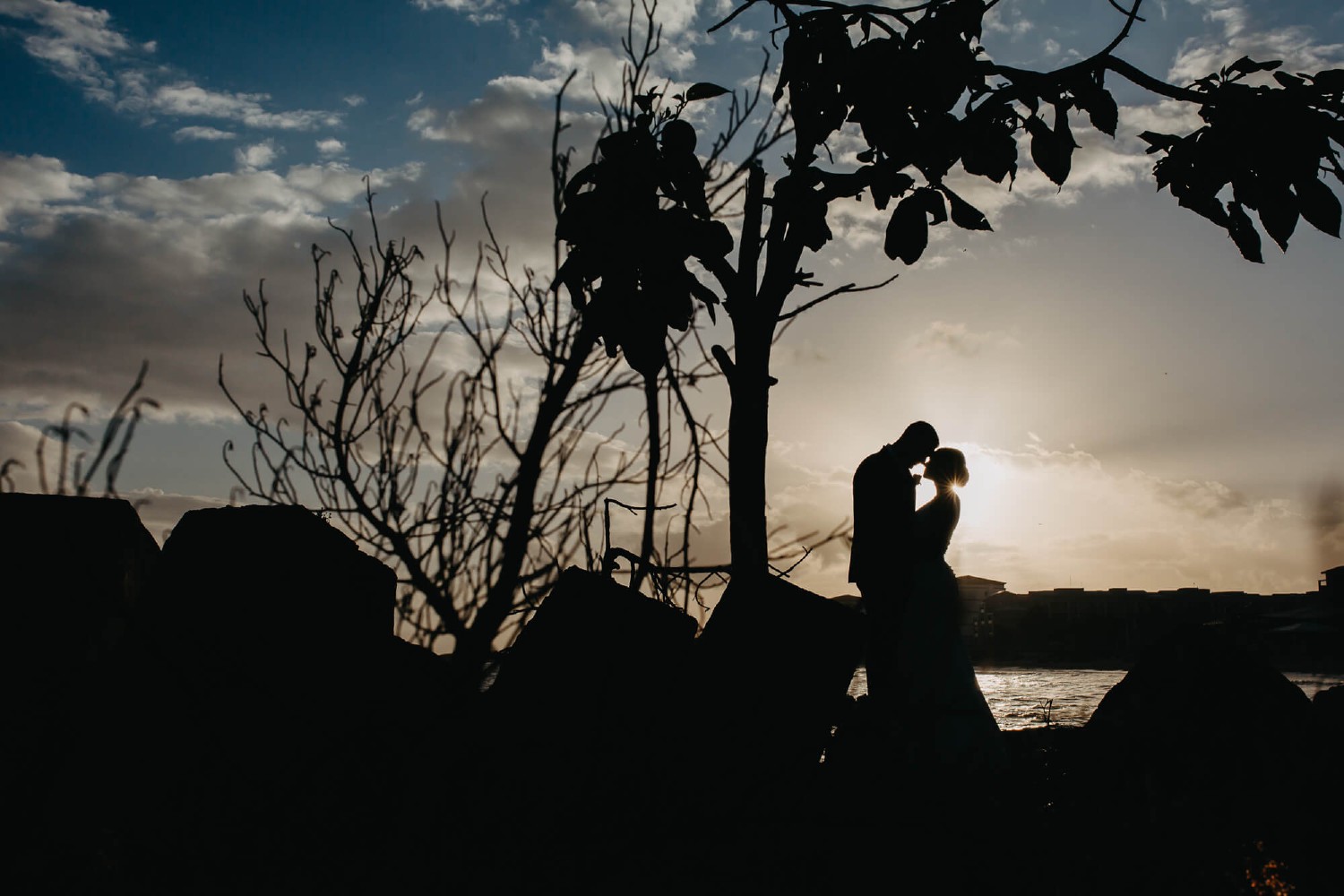 Bride and groom at Dreams Jade.