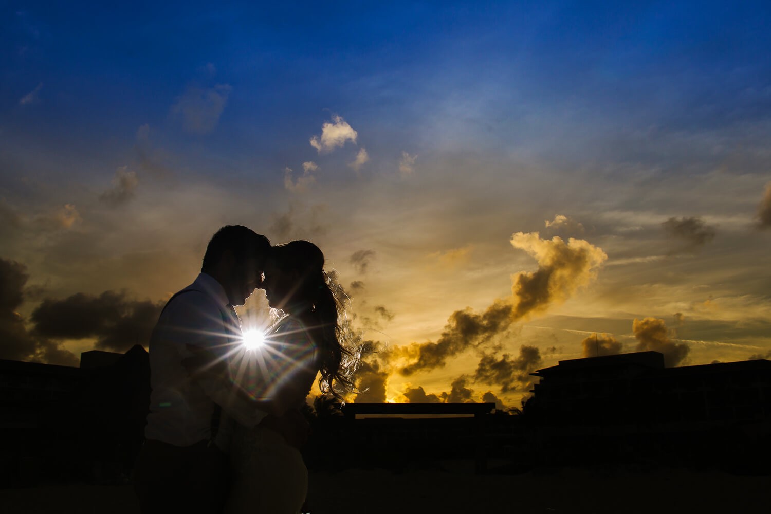 Bride getting ready at Dreams Playa Mujeres.