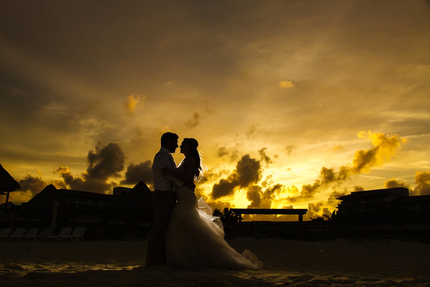 Wedding ceremony at Dreams Playa Mujeres.