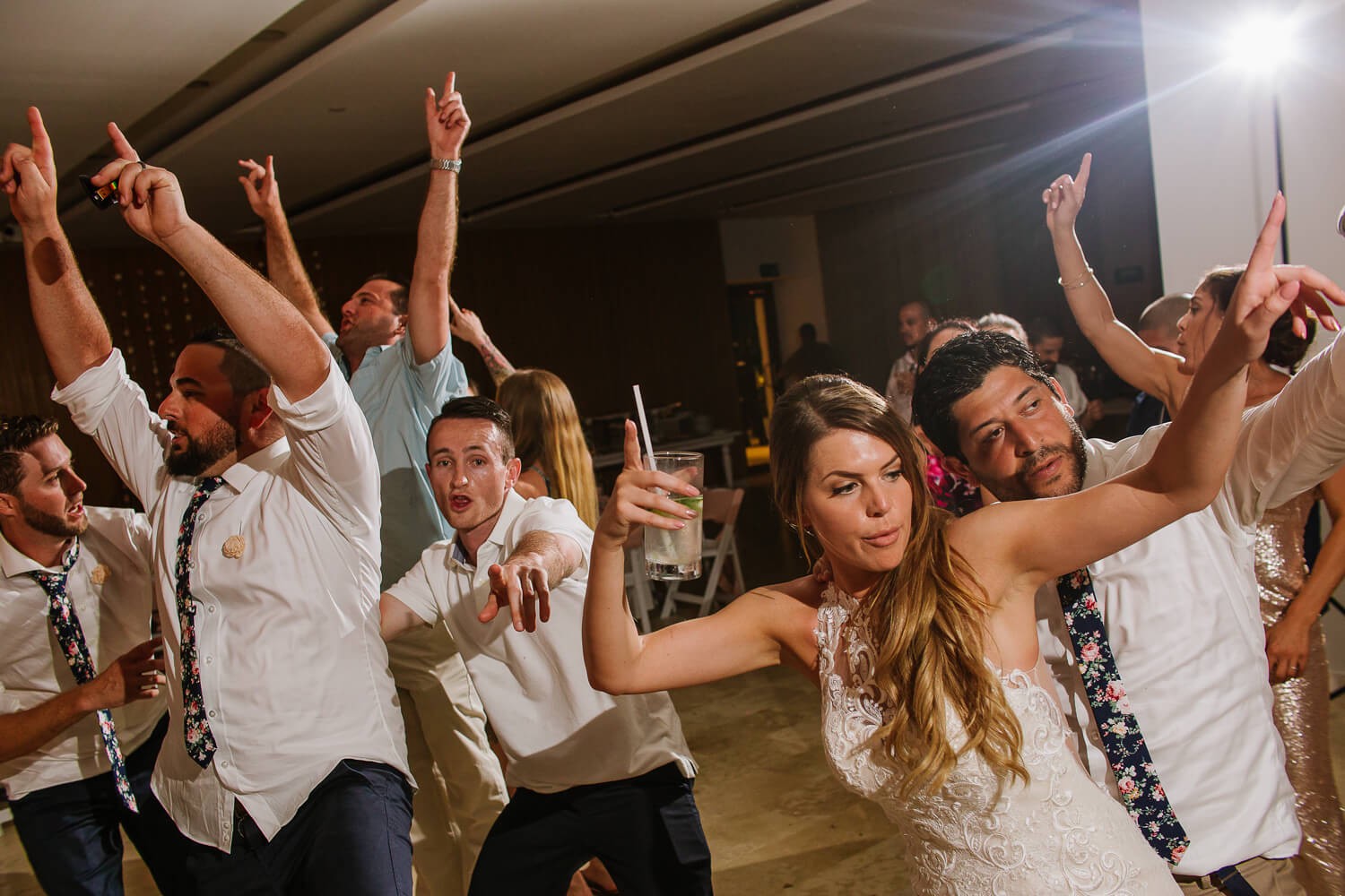 Wedding reception at Dreams Playa Mujeres.