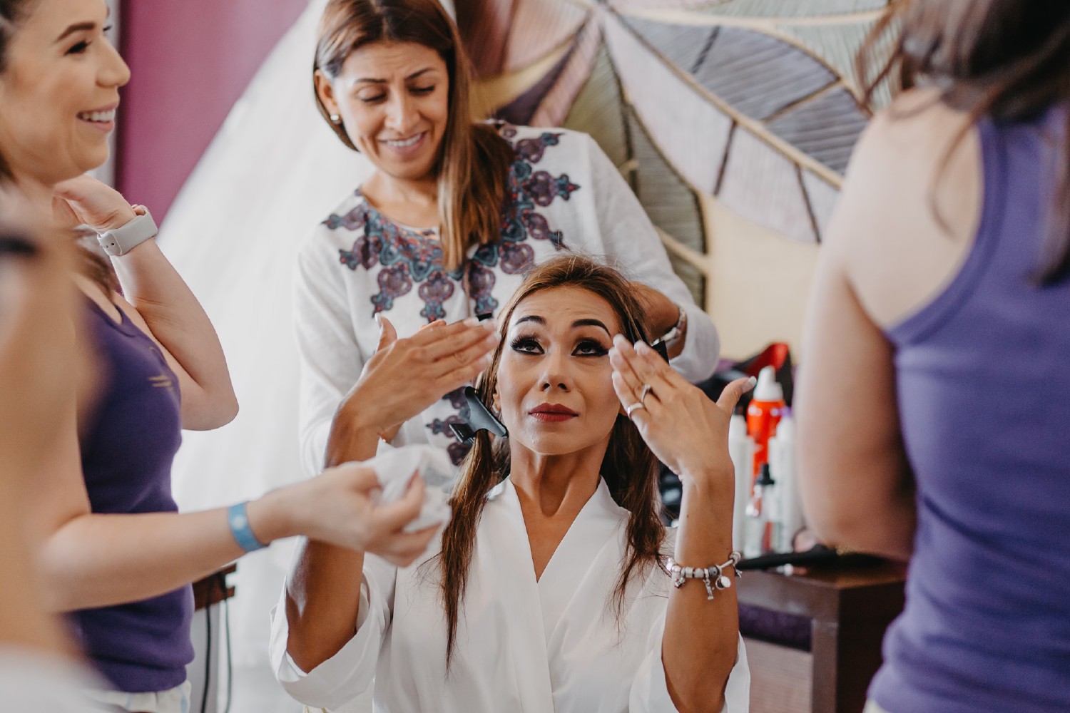 Bride getting ready at El Cid Bride getting ready at El Cid.