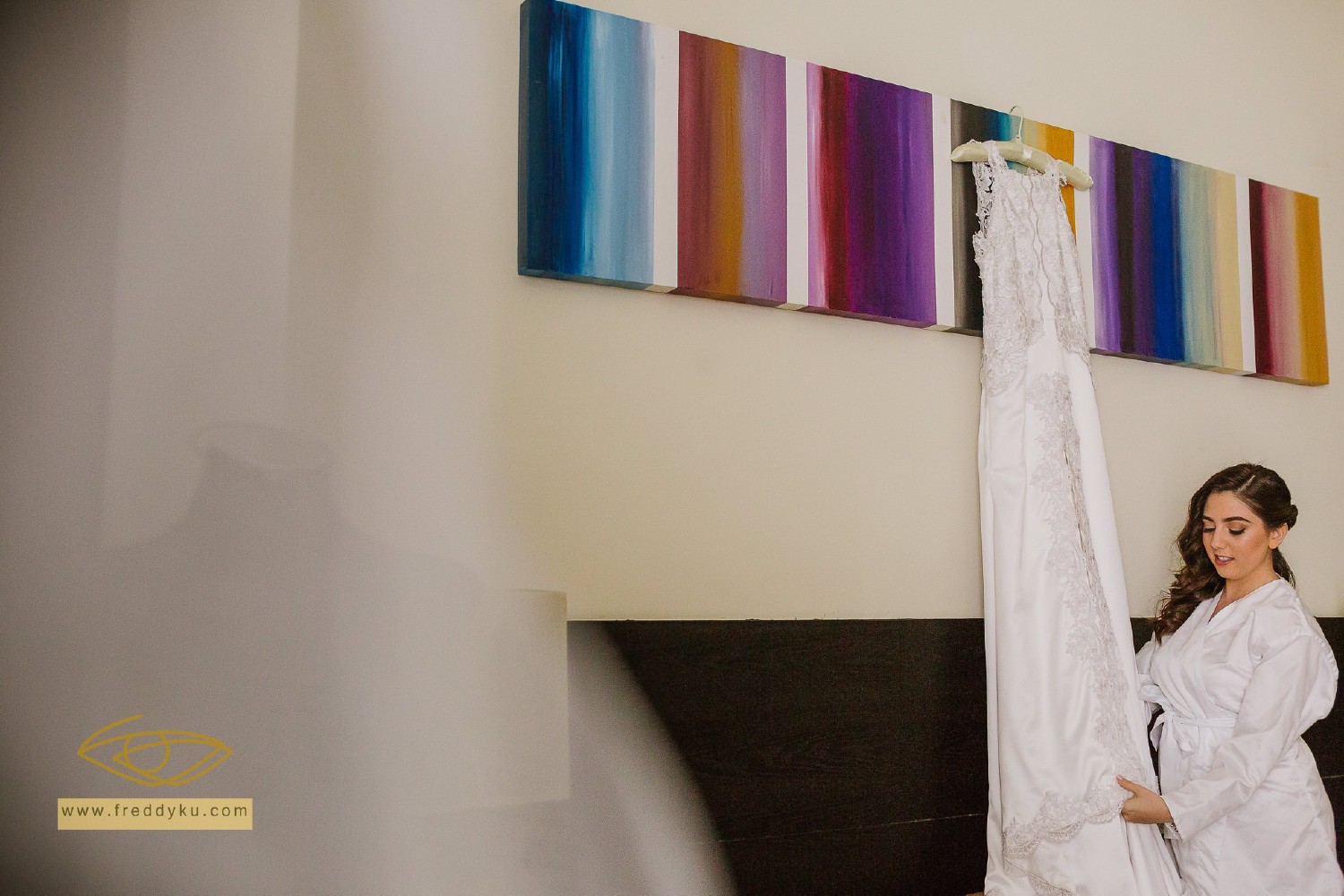 Bride getting ready at Grand Oasis Tulum.
