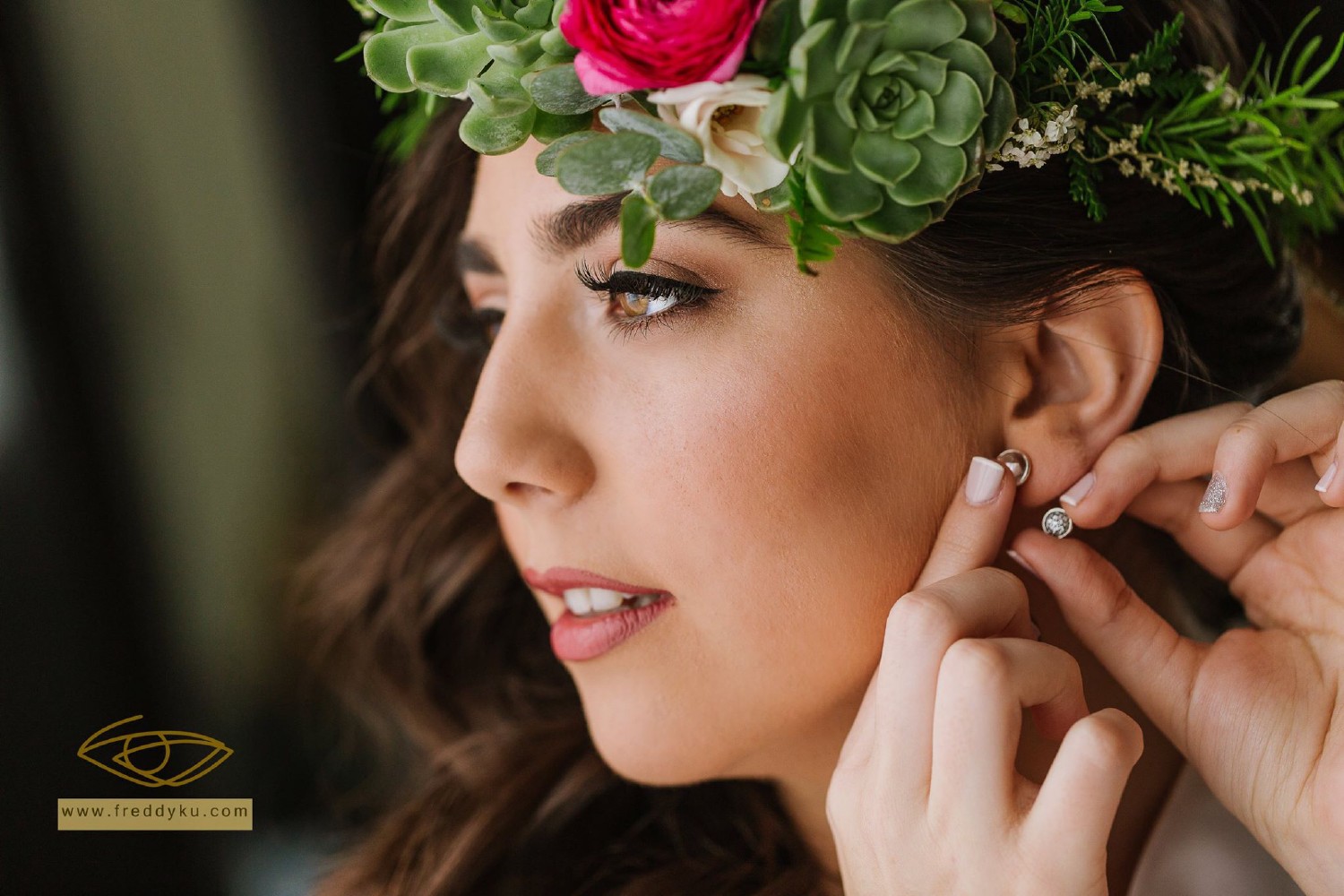 Bride getting ready at Grand Oasis Tulum.