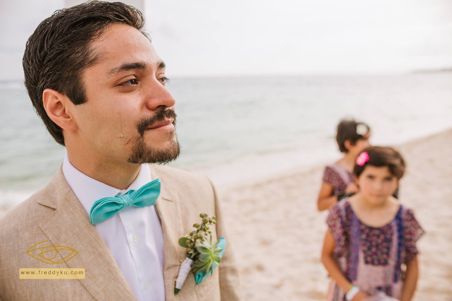 Bride and groom at Grand Oasis Tulum.
