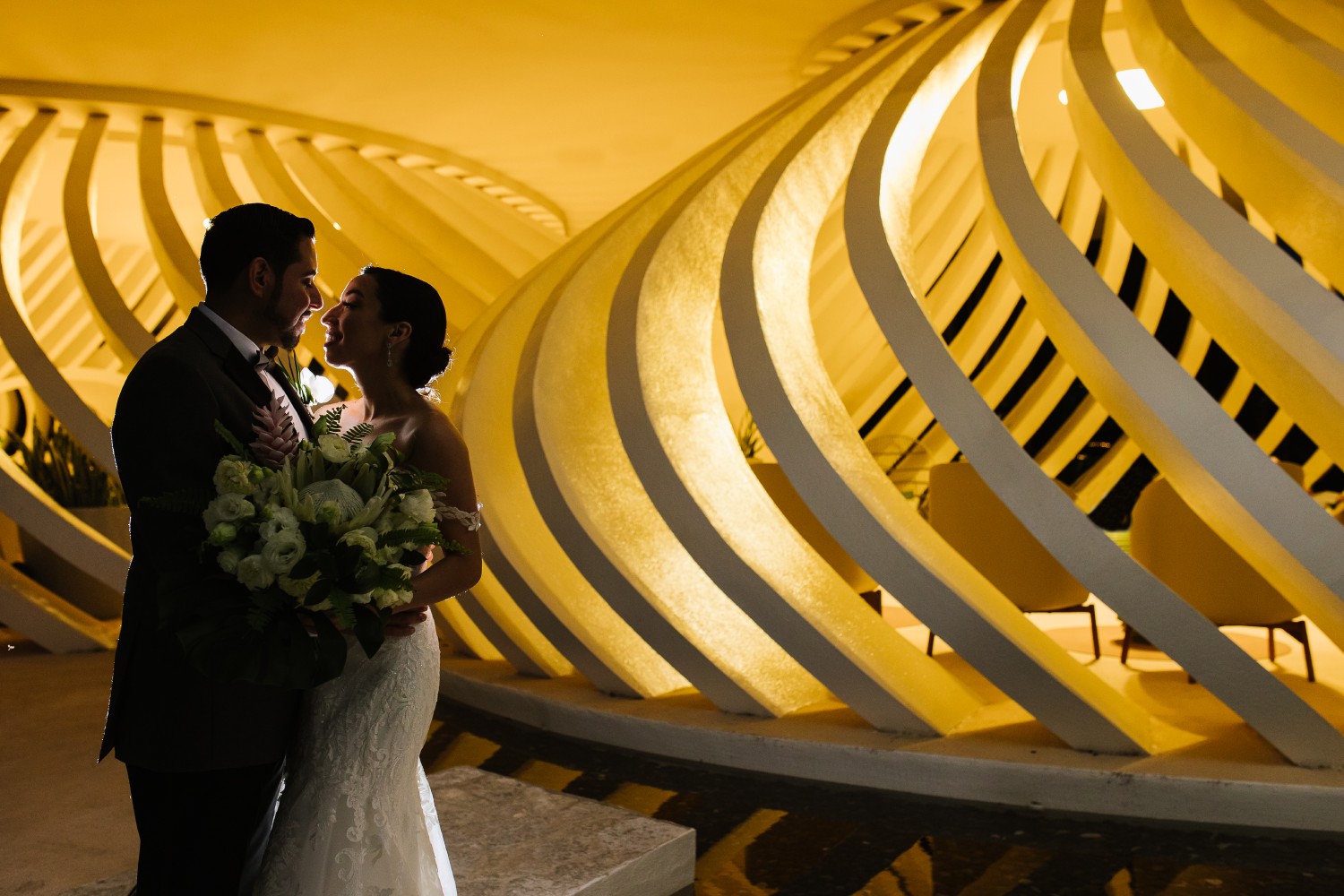 Bride and groom at Grand Palladium Bride and groom at Grand Palladium.