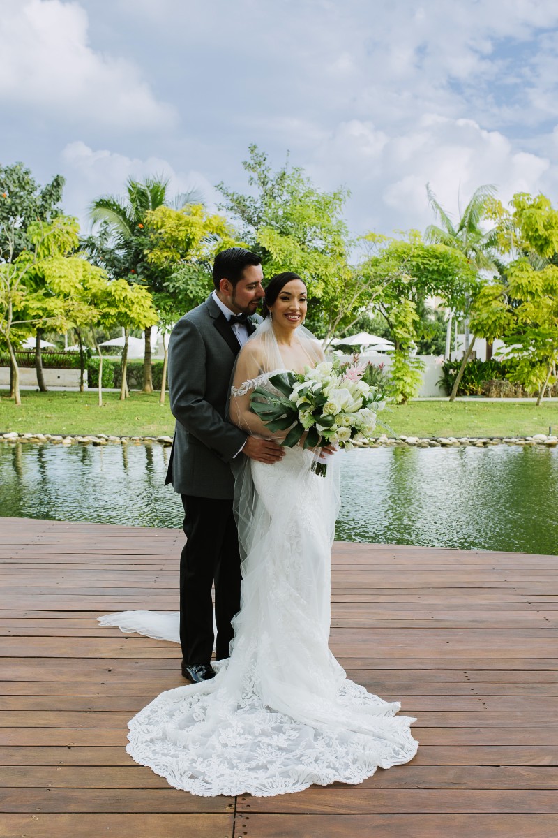 Newlywed couple at Grand Palladium Newlywed couple at Grand Palladium.