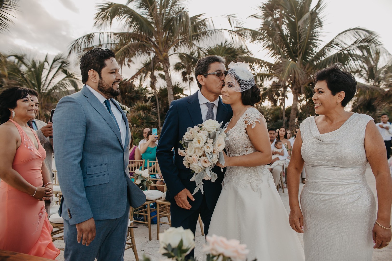 Bride and groom at Grand Sirenis.