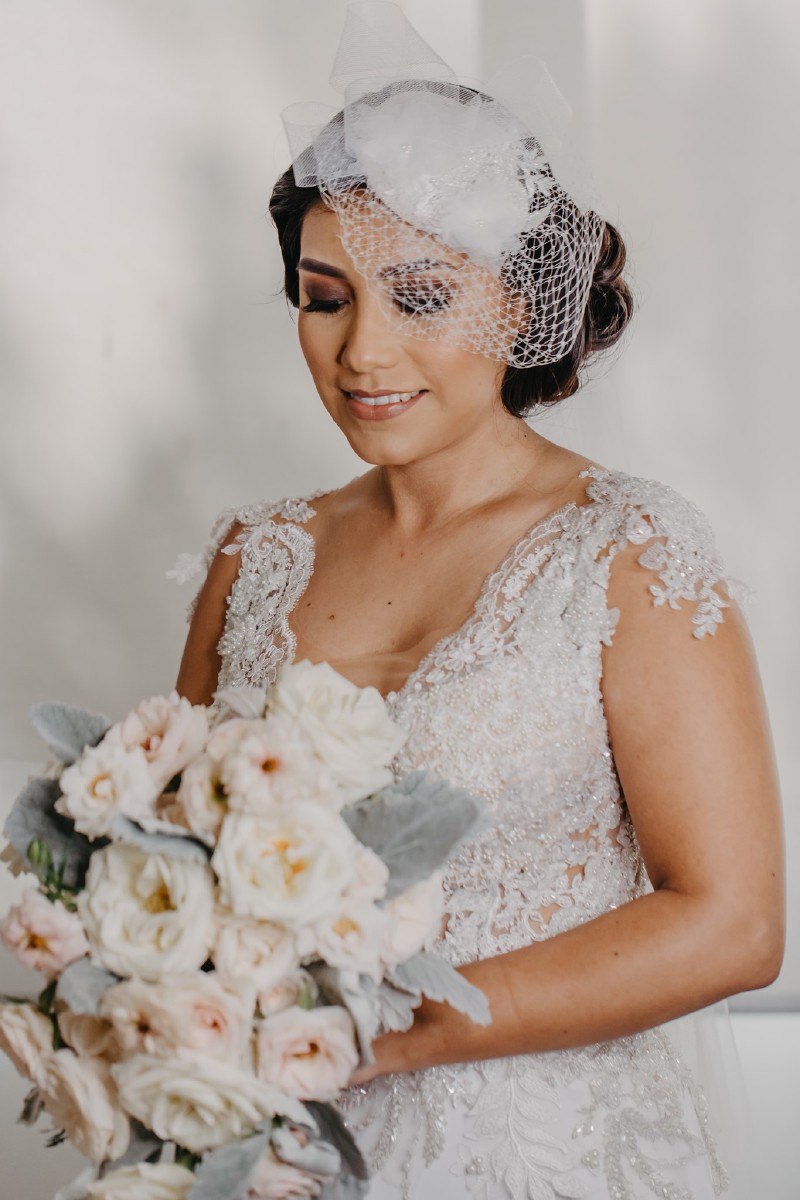Bride and Groom at Grand Sirenis.