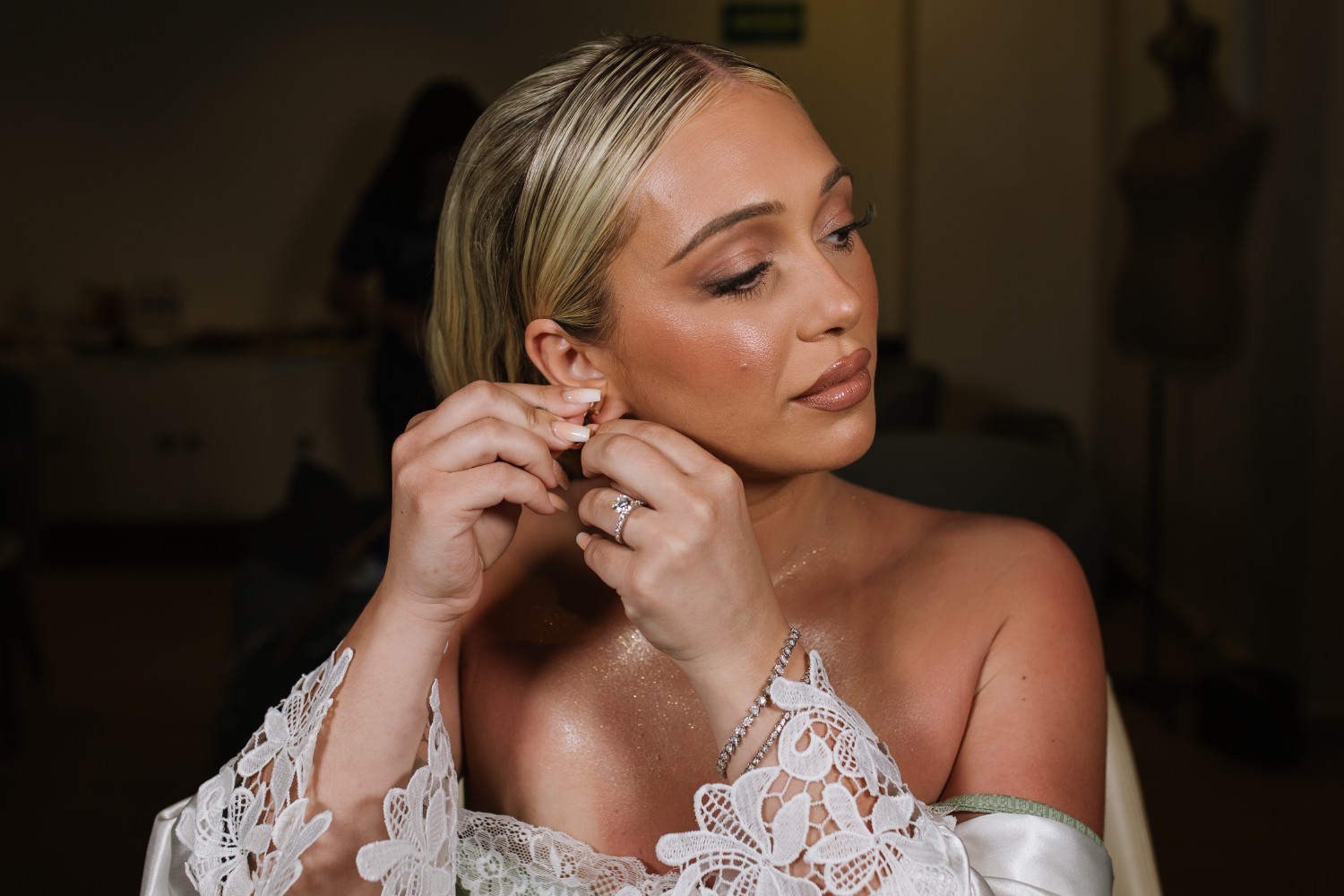 Bride getting ready at Hyatt Dreams Natura Bride getting ready at Hyatt Dreams Natura.