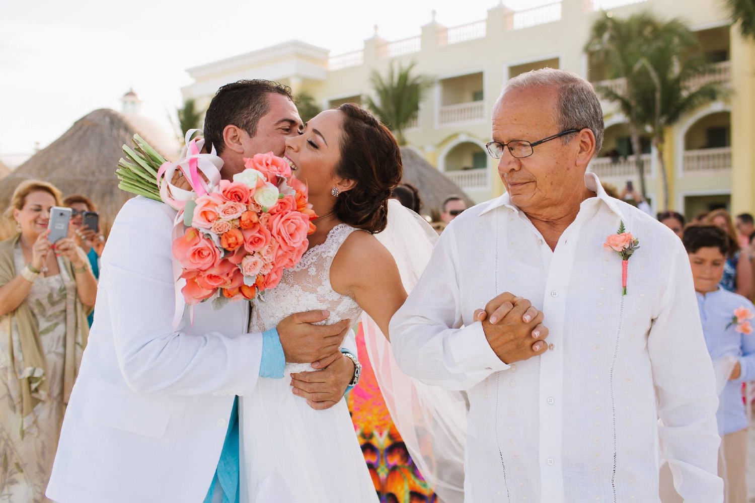 Bride and groom at Iberostar Grand Paraiso Bride and groom at Iberostar Grand Paraiso.