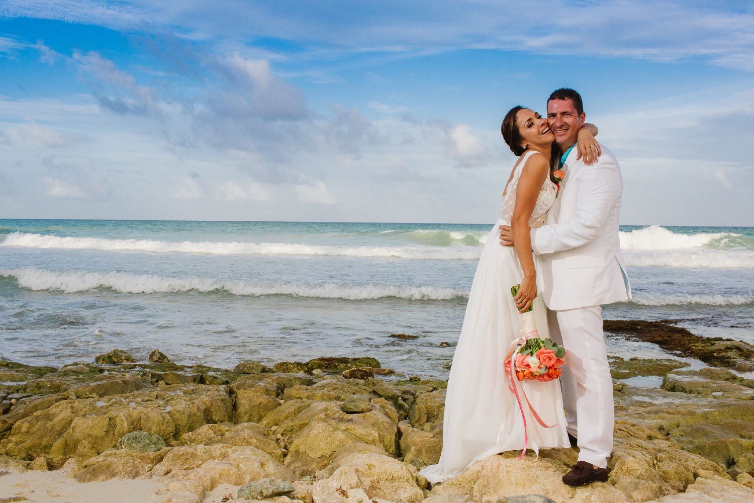 Bride and groom at Iberostar Grand Paraiso Bride and groom at Iberostar Grand Paraiso.