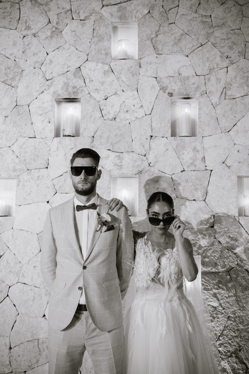 Bride and Groom at Jardin Del Mar.
