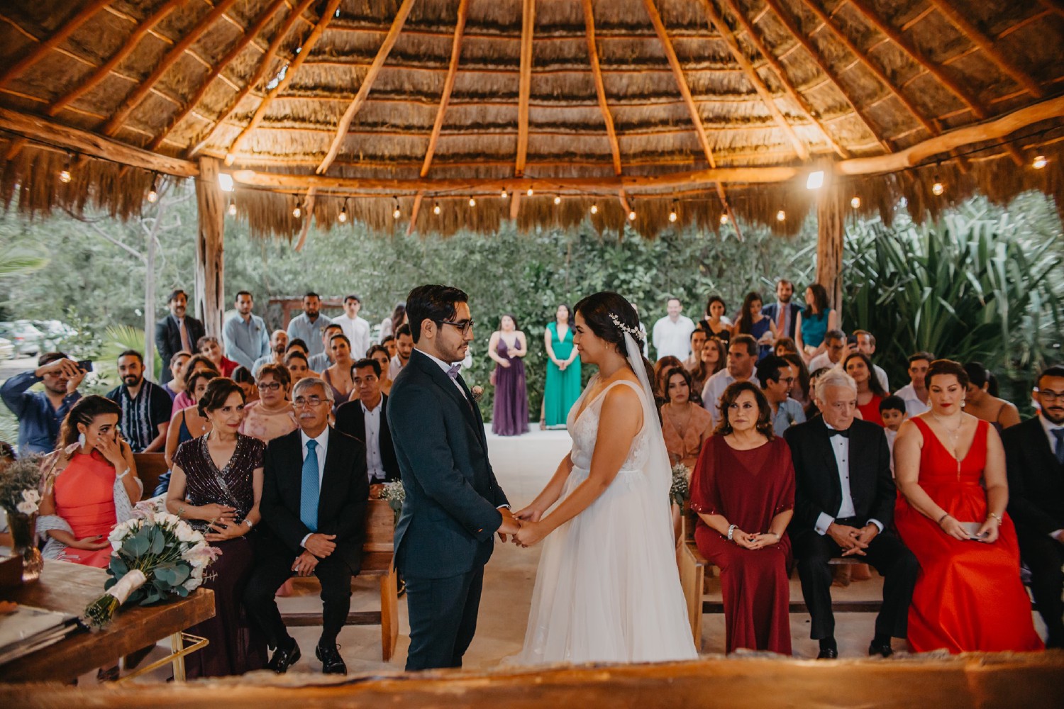 Wedding ceremony at Jardin Del Mar Wedding ceremony at Jardin Del Mar.