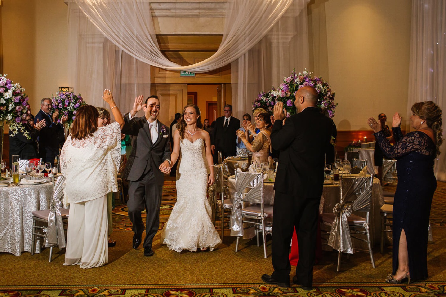 Bride getting ready at JW Marriott.