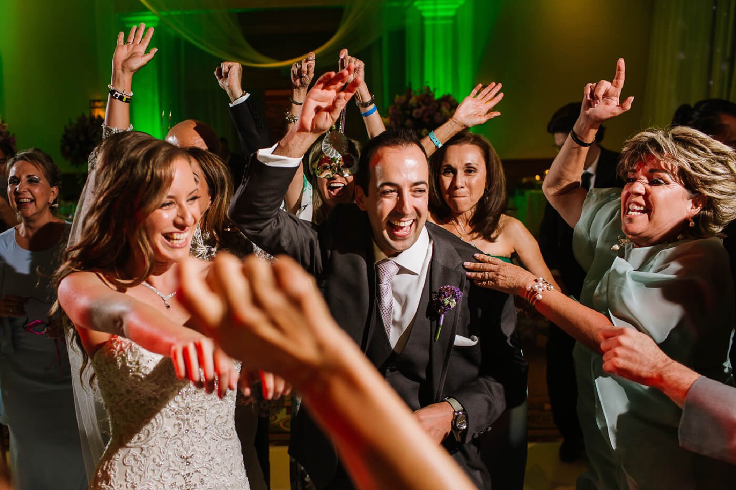 Bride and groom at JW Marriott.