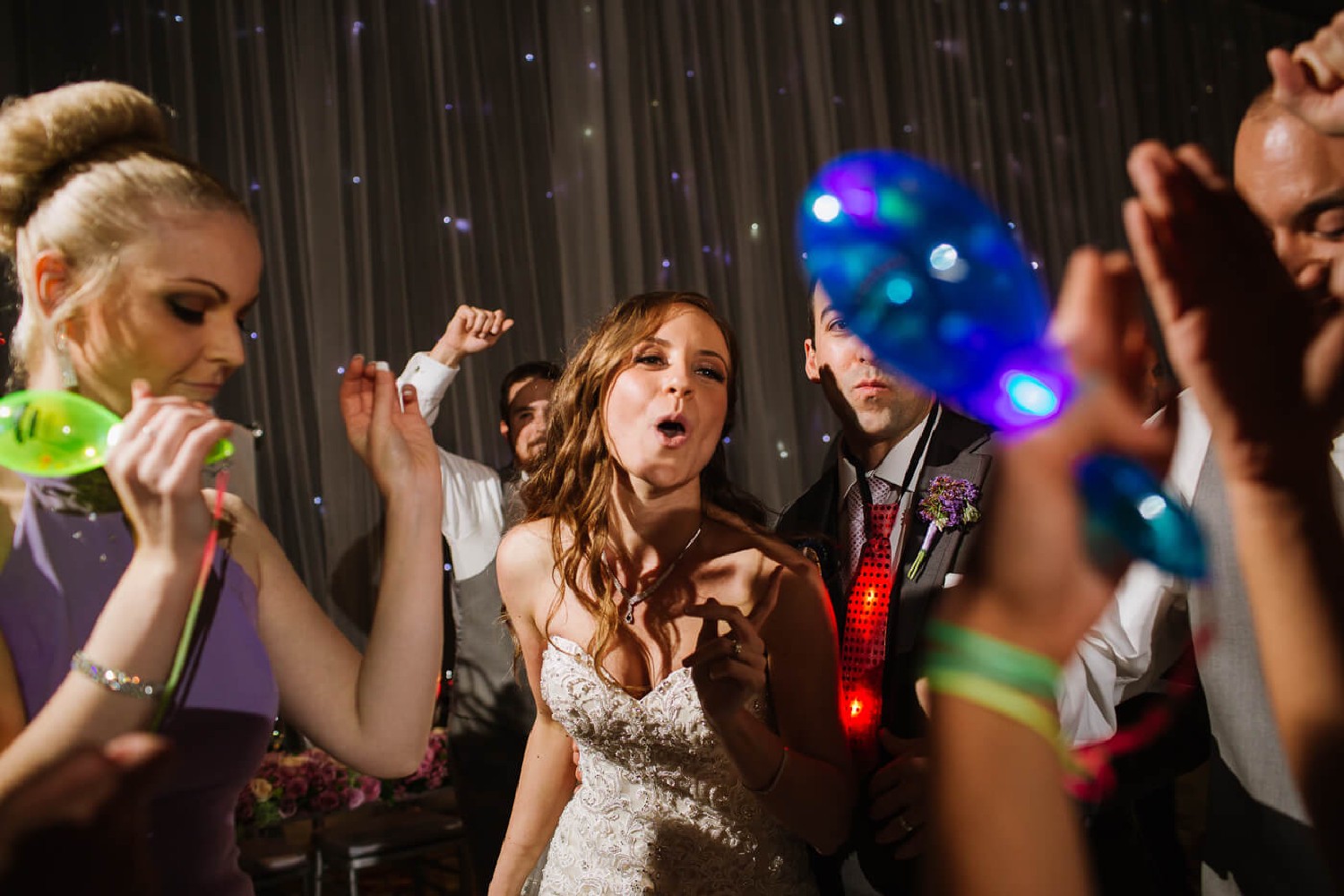 Bride getting ready at JW Marriott.