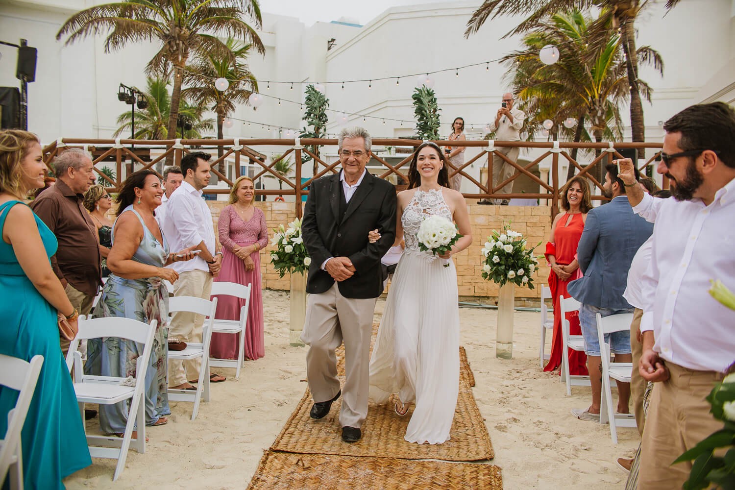 Bride and groom at Mandala Beach Club.
