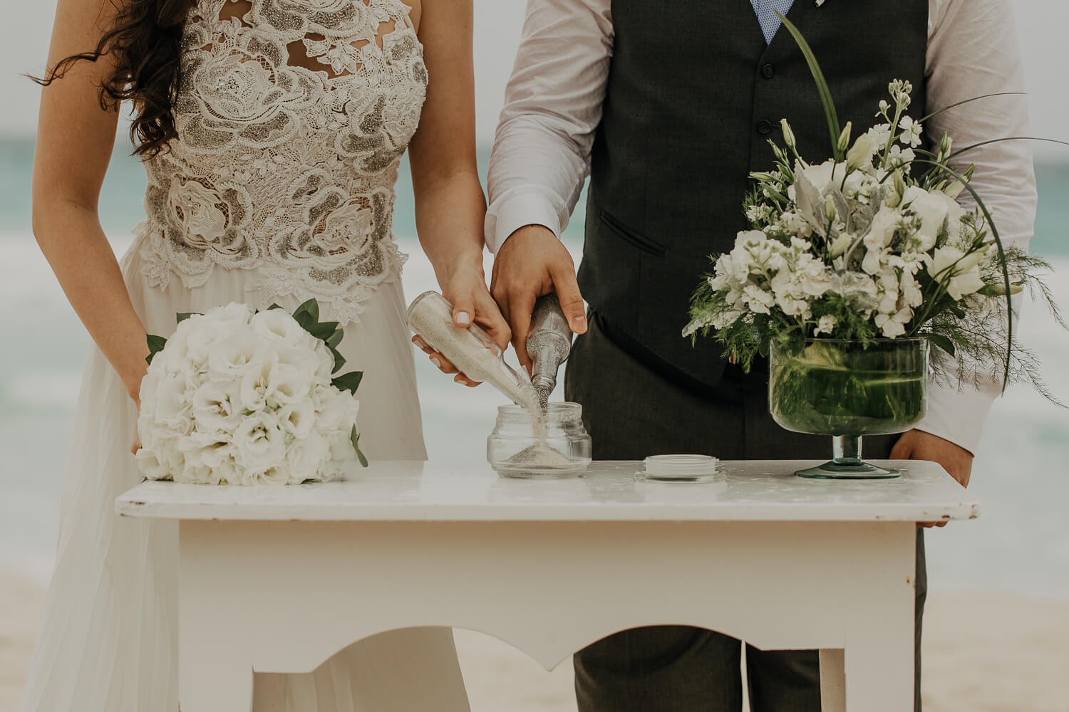 Wedding ceremony at Mandala Beach Club.