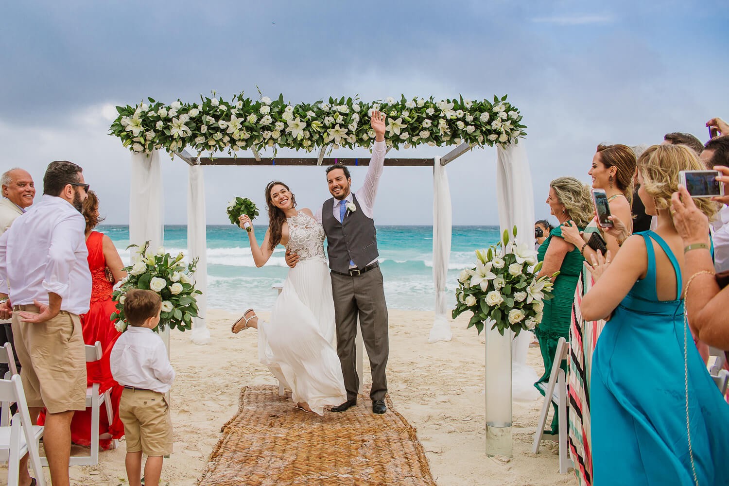 Bride and groom at Mandala Beach Club.